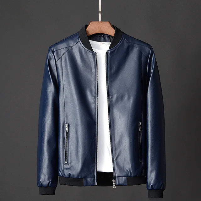 ModeGeist | Herren Vintage Leder Bomberjacke mit sicheren Taschen