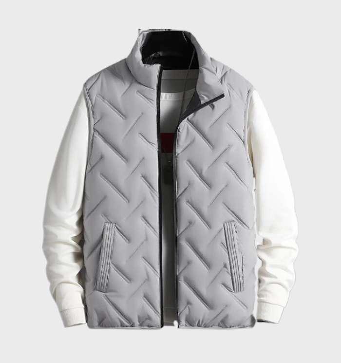 Miko: Übergroße gesteppte Jacke mit Baumwollfutter, Stehkragen und Reißverschluss