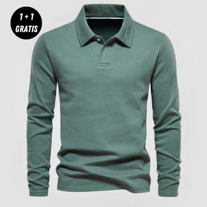 SAMUEL - Elegantes Langarm-Polohemd (2 für 1)
