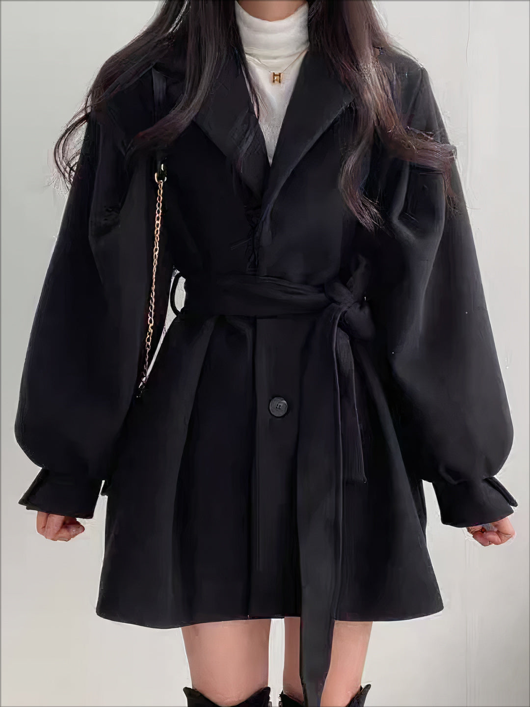ModeGeist | Wolljacke mit Gürtel