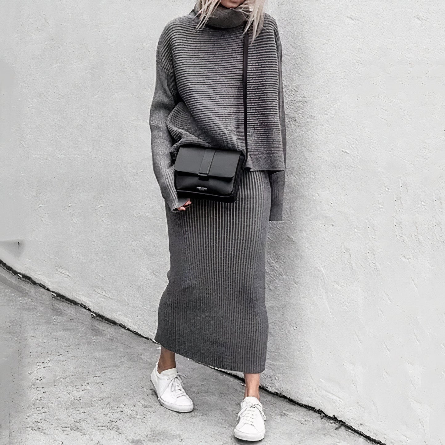 Damenmode: Pullover und Rock Set - Anita