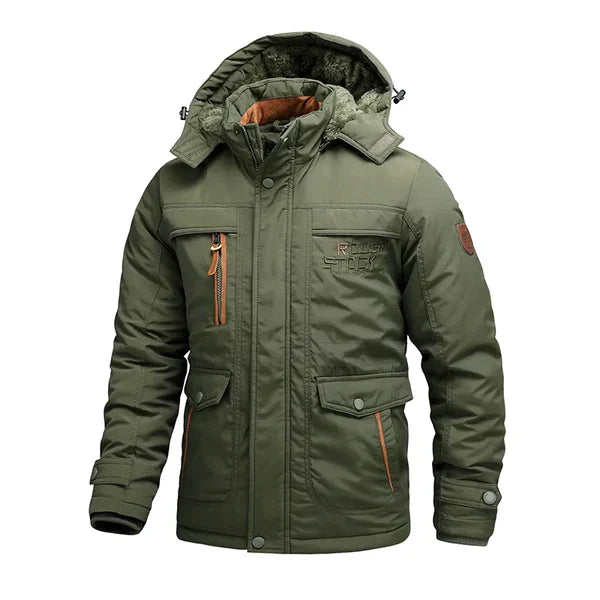 Männer-Pufferjacke mit Druckknöpfen