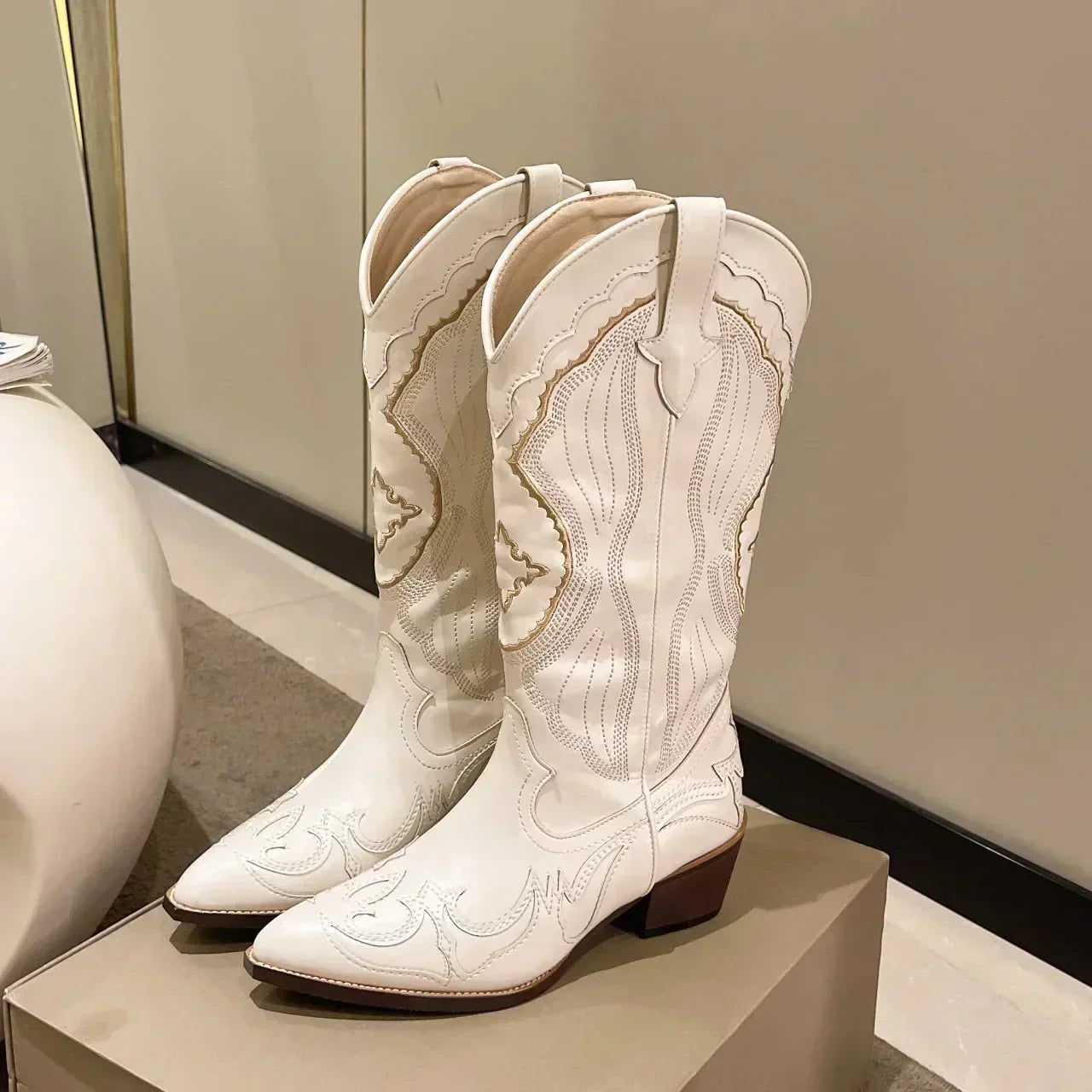 ModeGeist | Cowboy-Stiefel mit Blockabsatz