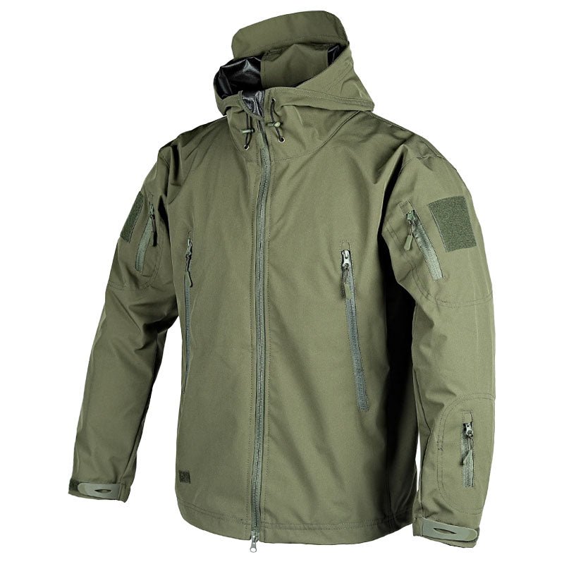 ModeGeist | Outdoor-Jacke - Wasserabweisend - Kapuze mit Kordelzug - Verstellbare Bündchen - Zip-Taschen