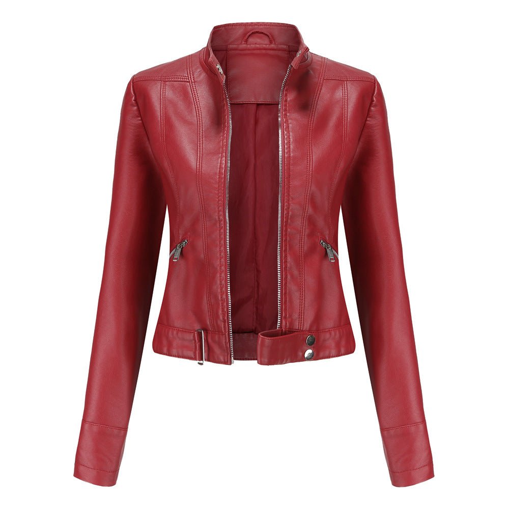 ModeGeist | Damen Bikerjacke mit Tailliertem Schnitt und Modernem Design