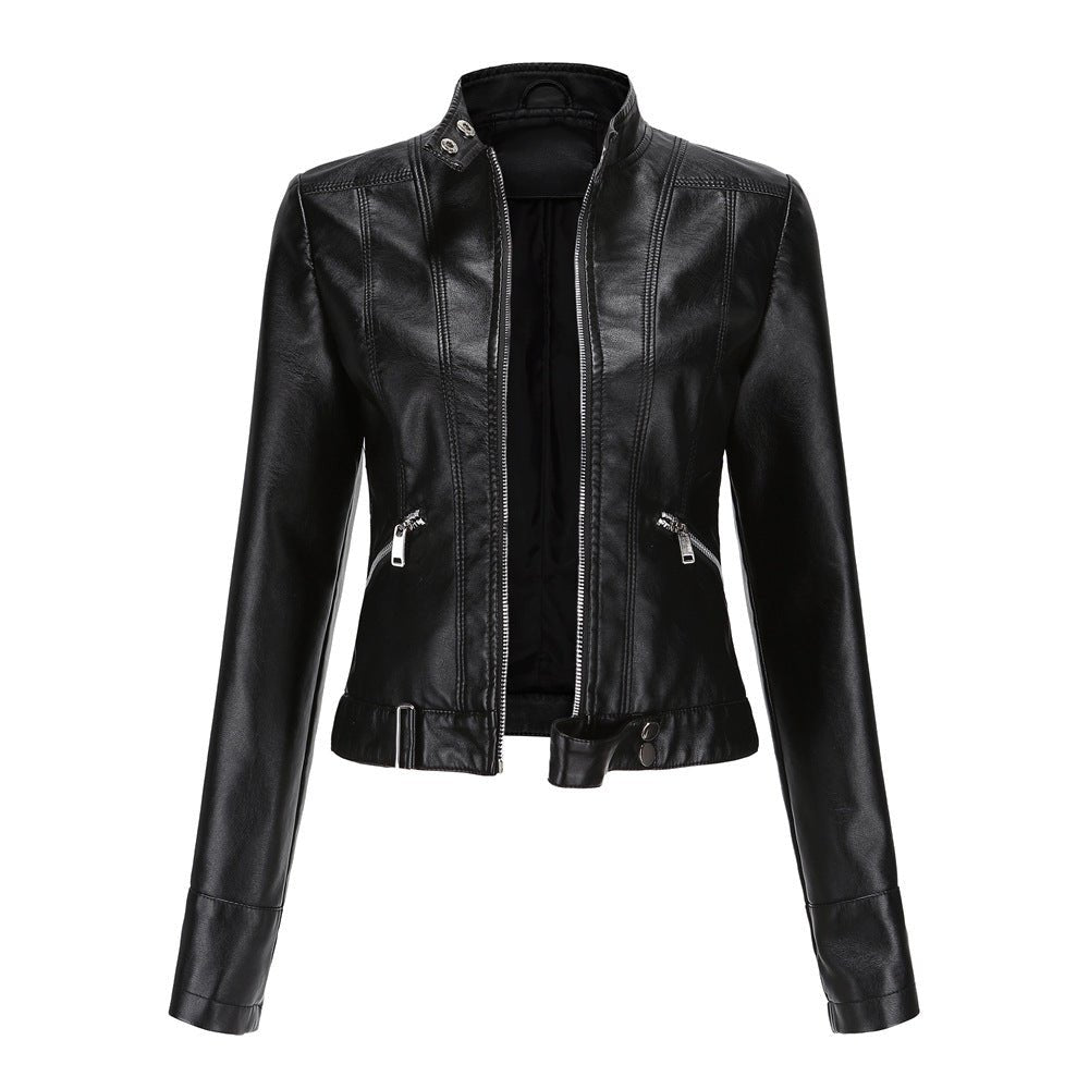 ModeGeist | Damen Bikerjacke mit Tailliertem Schnitt und Modernem Design