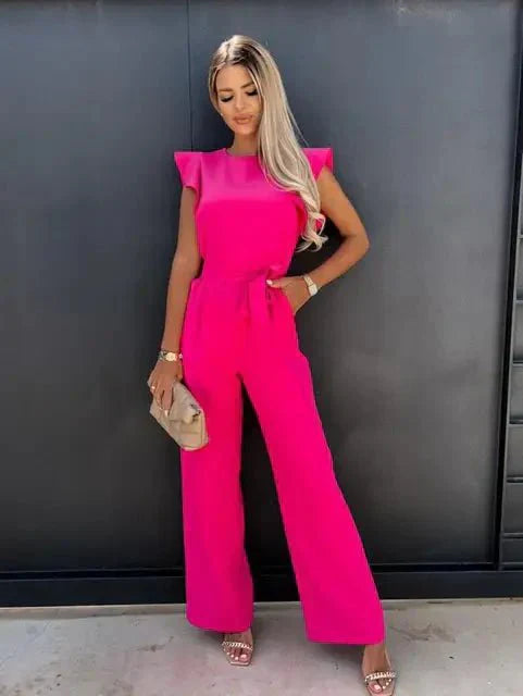 Eleganter Jumpsuit von Katrina mit Rüschenärmeln