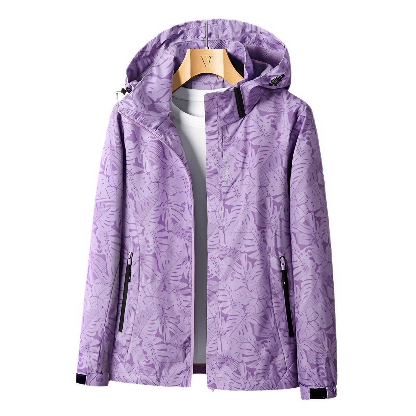 ModeGeist | Damen Zip Hoodie mit Wasserabweisender Verarbeitung