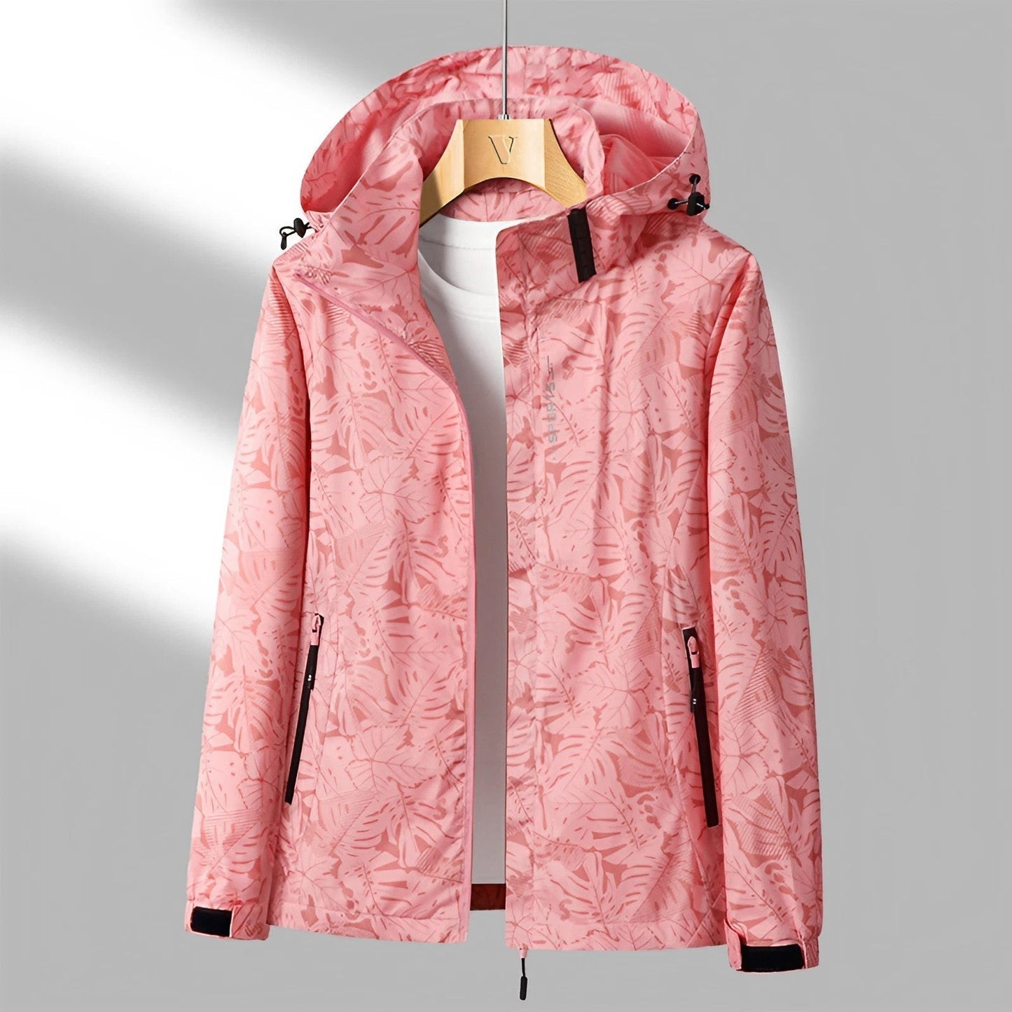 ModeGeist | Damen Zip Hoodie mit Wasserabweisender Verarbeitung