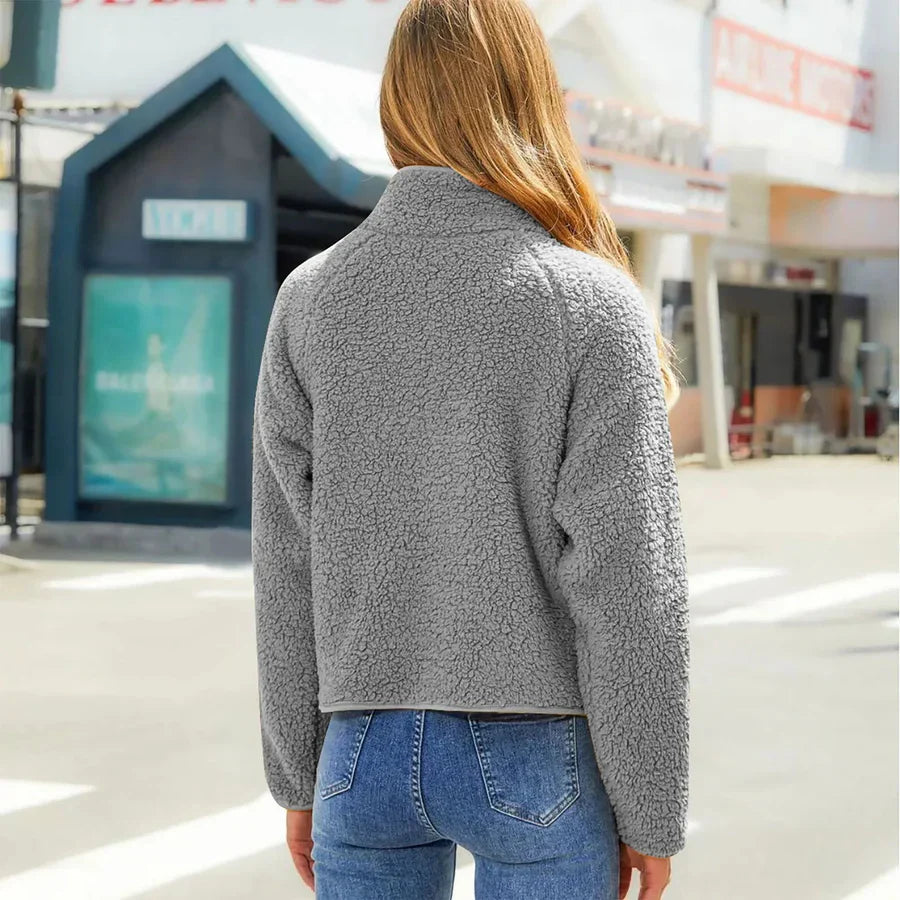 ModeGeist | Steppjacke mit Reißverschluss für Frauen Langarm
