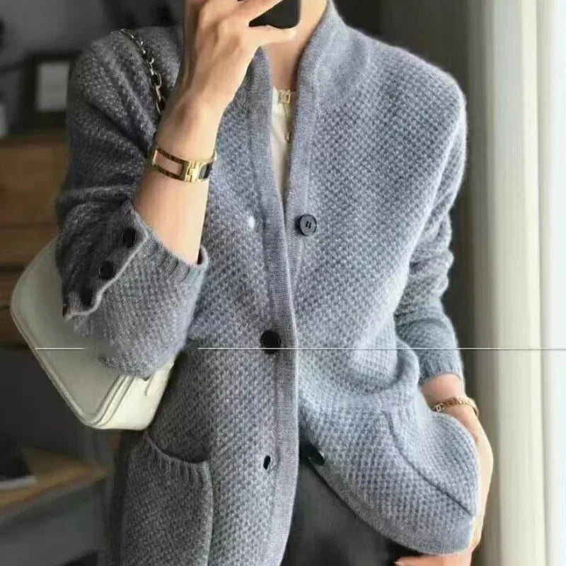 ModeGeist | Elegante Strickjacke für Damen mit langen Ärmeln