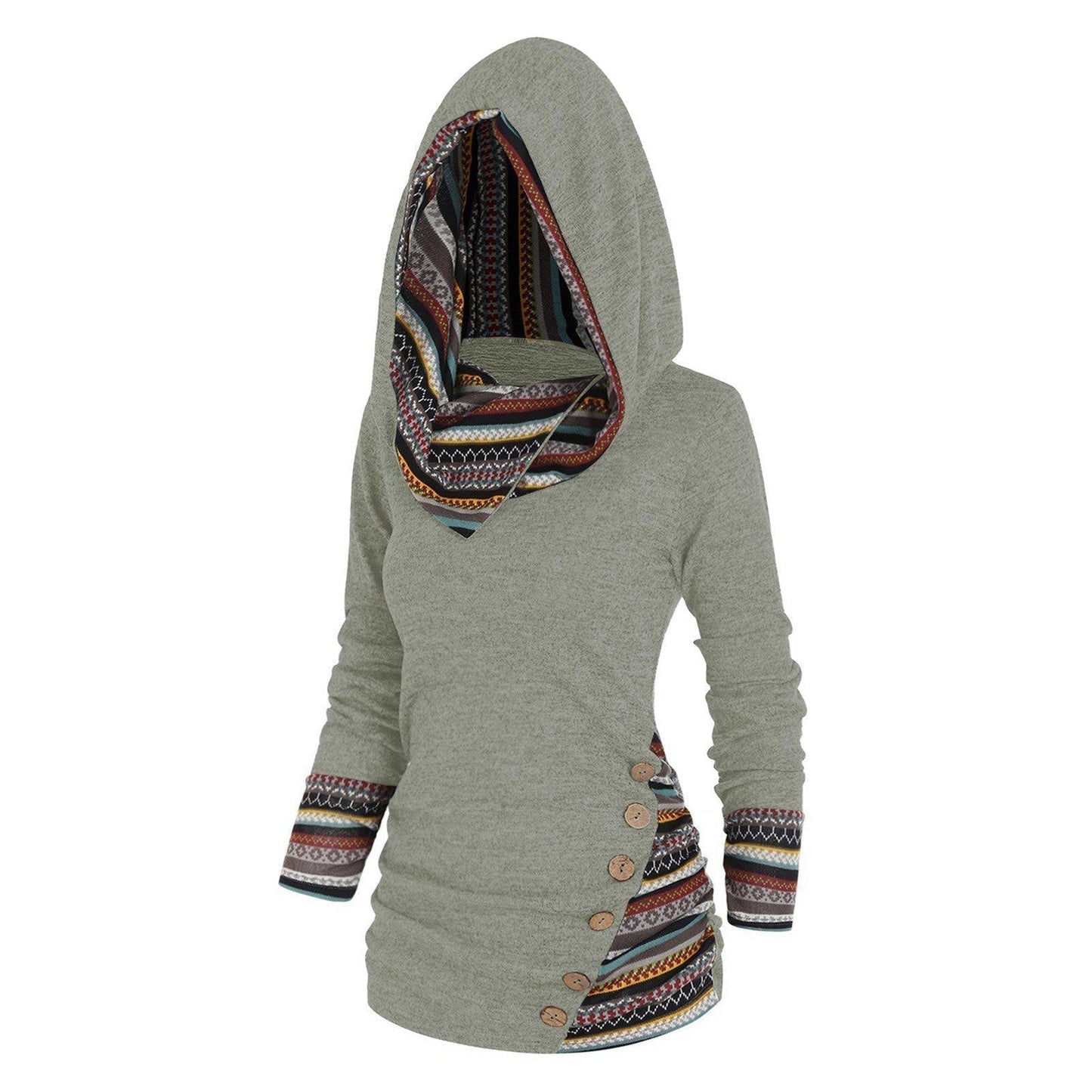 Saymera: Lockerer Kapuzenpullover im Tribal-Stil