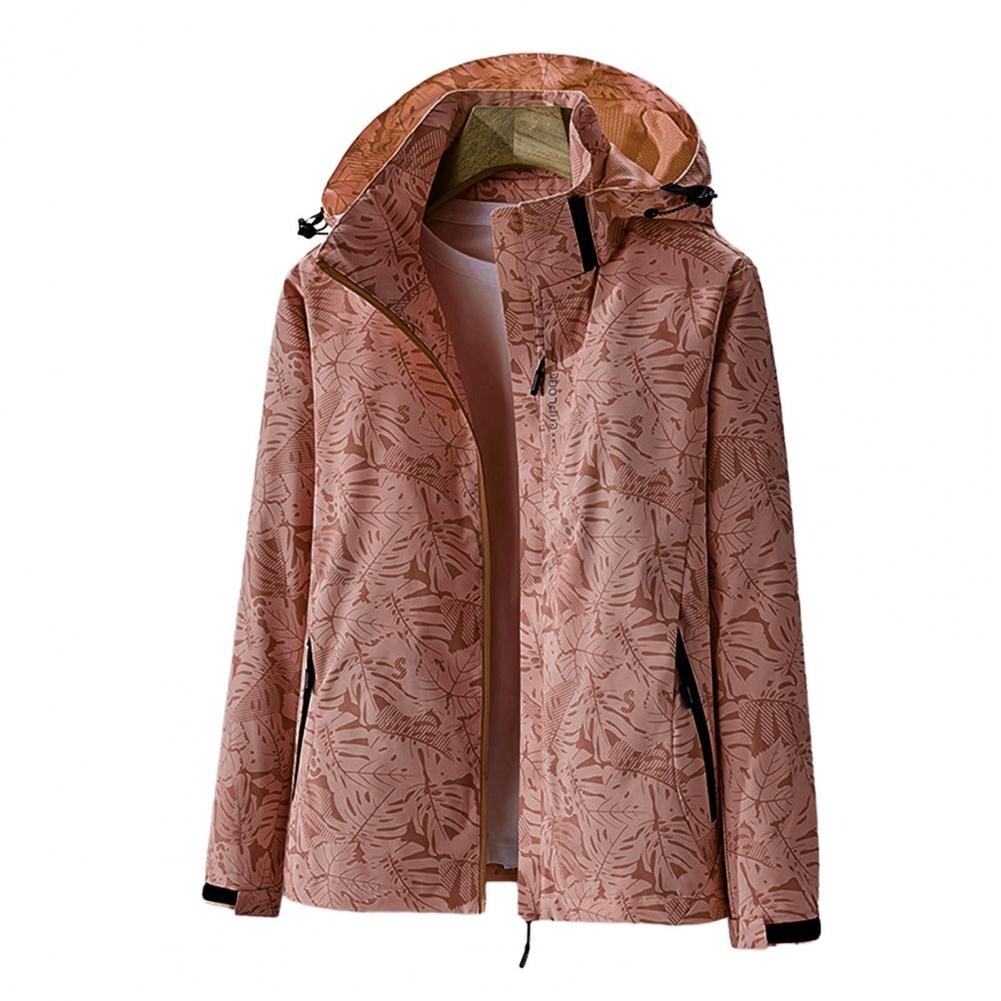 ModeGeist | wasserdichte Outdoor-Jacke – Leicht mit Kapuze & Blumenmuster