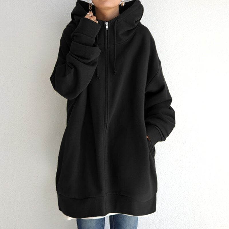 Großer, weicher Winterpullover mit Kapuze – Cassandra