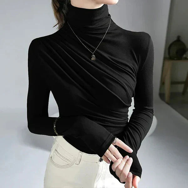 Arietty: Rollneck Jumper with Pleats