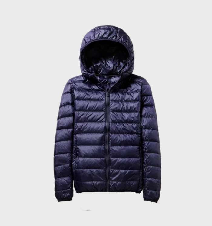 ModeGeist | Warme Daunenjacke mit Kapuze für Frauen