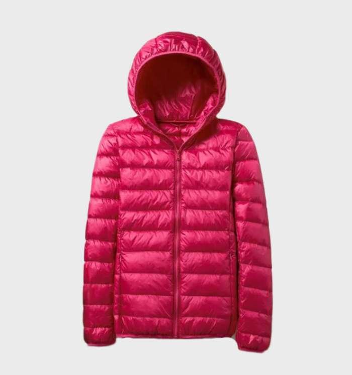ModeGeist | Warme Daunenjacke mit Kapuze für Frauen
