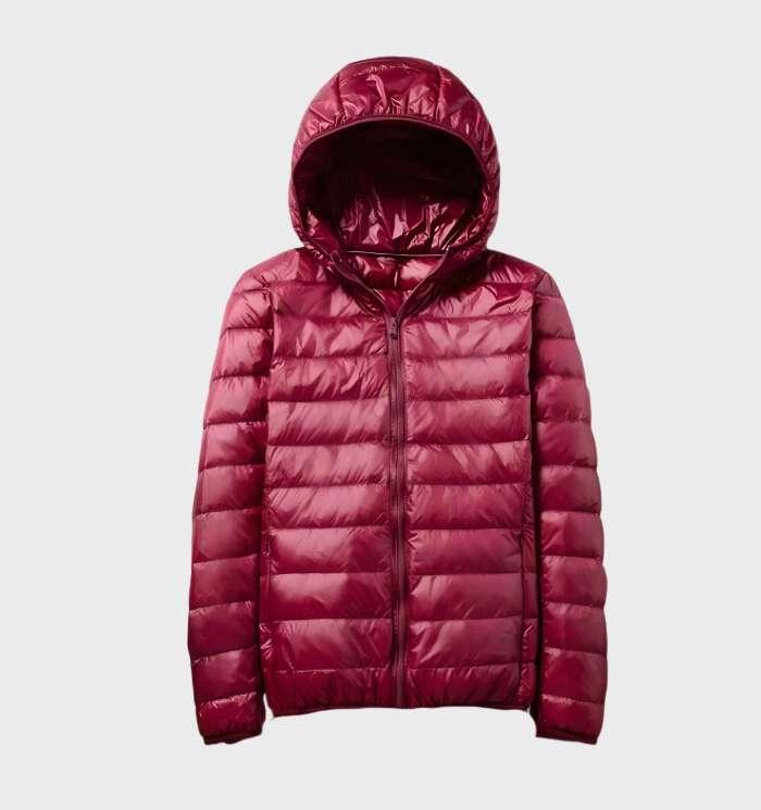ModeGeist | Warme Daunenjacke mit Kapuze für Frauen
