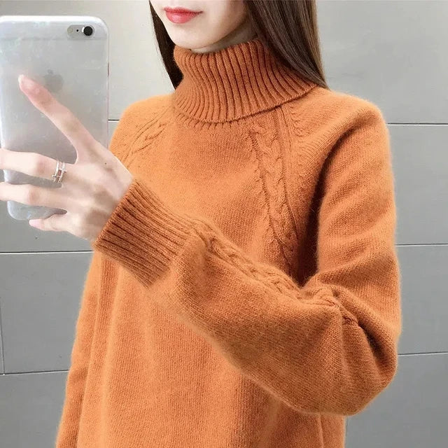 Frauen Winterpullover mit langen Ärmeln