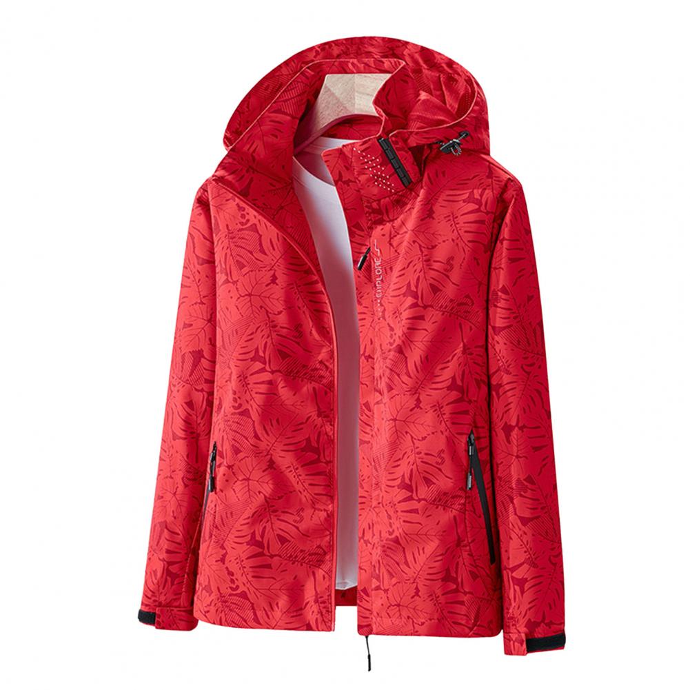ModeGeist | wasserdichte Outdoor-Jacke – Leicht mit Kapuze & Blumenmuster