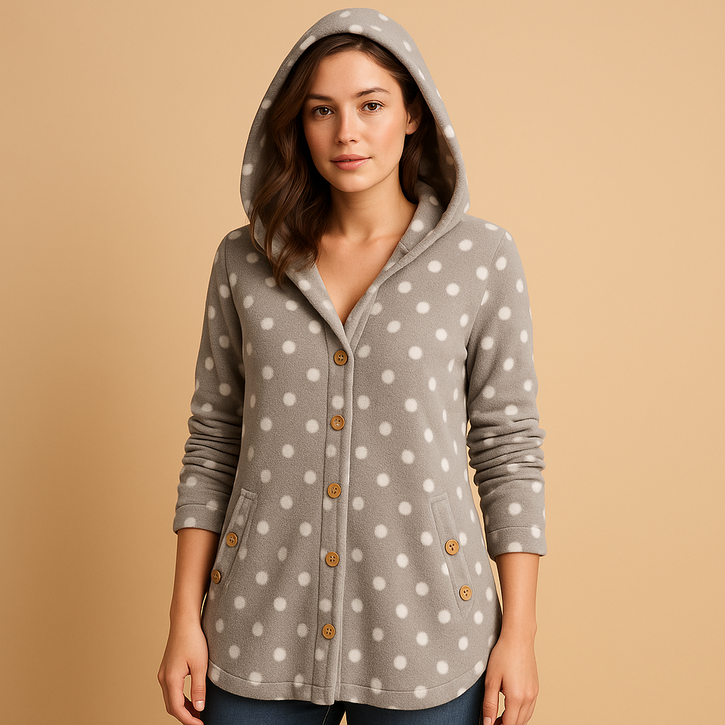 ModeGeist | Weiche Damen Teddyjacke mit Kapuze
