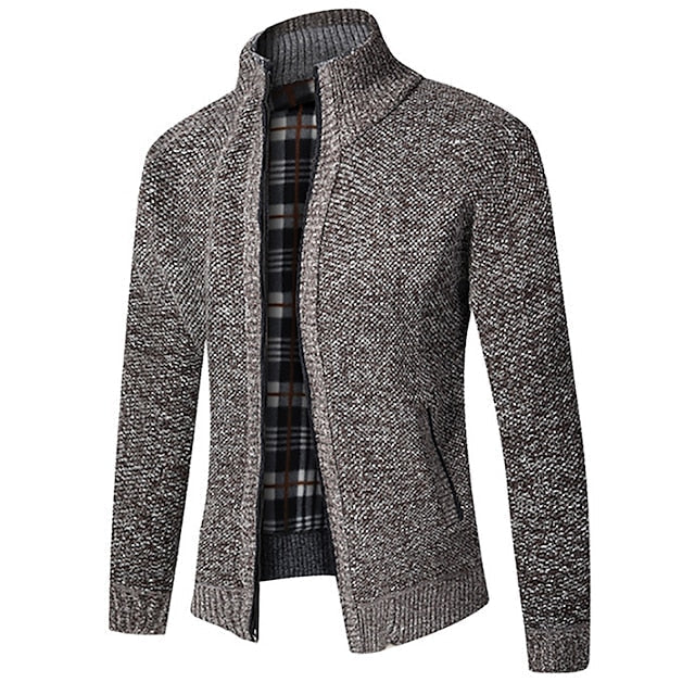Herren-Strickjacke mit Reißverschluss