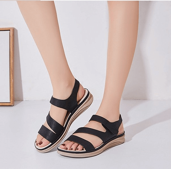 MODEGEIST Damen Orthopädische Keilsandalen Gesundheitsschuh Komfort