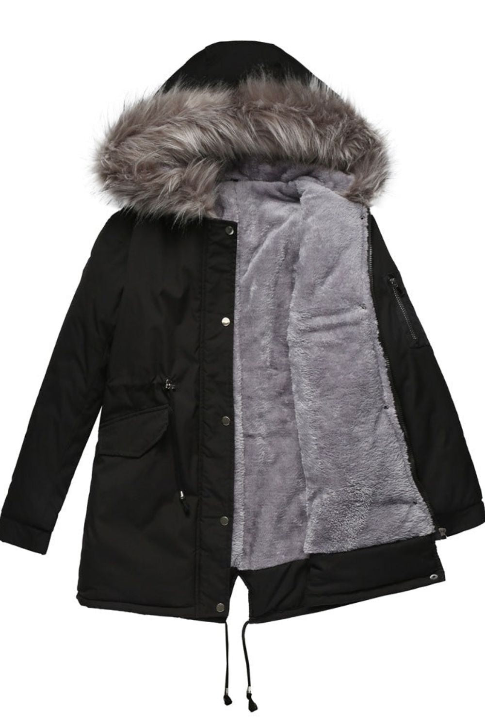 Damen-Parka mit Kunstfellkapuze – Modell Millicent