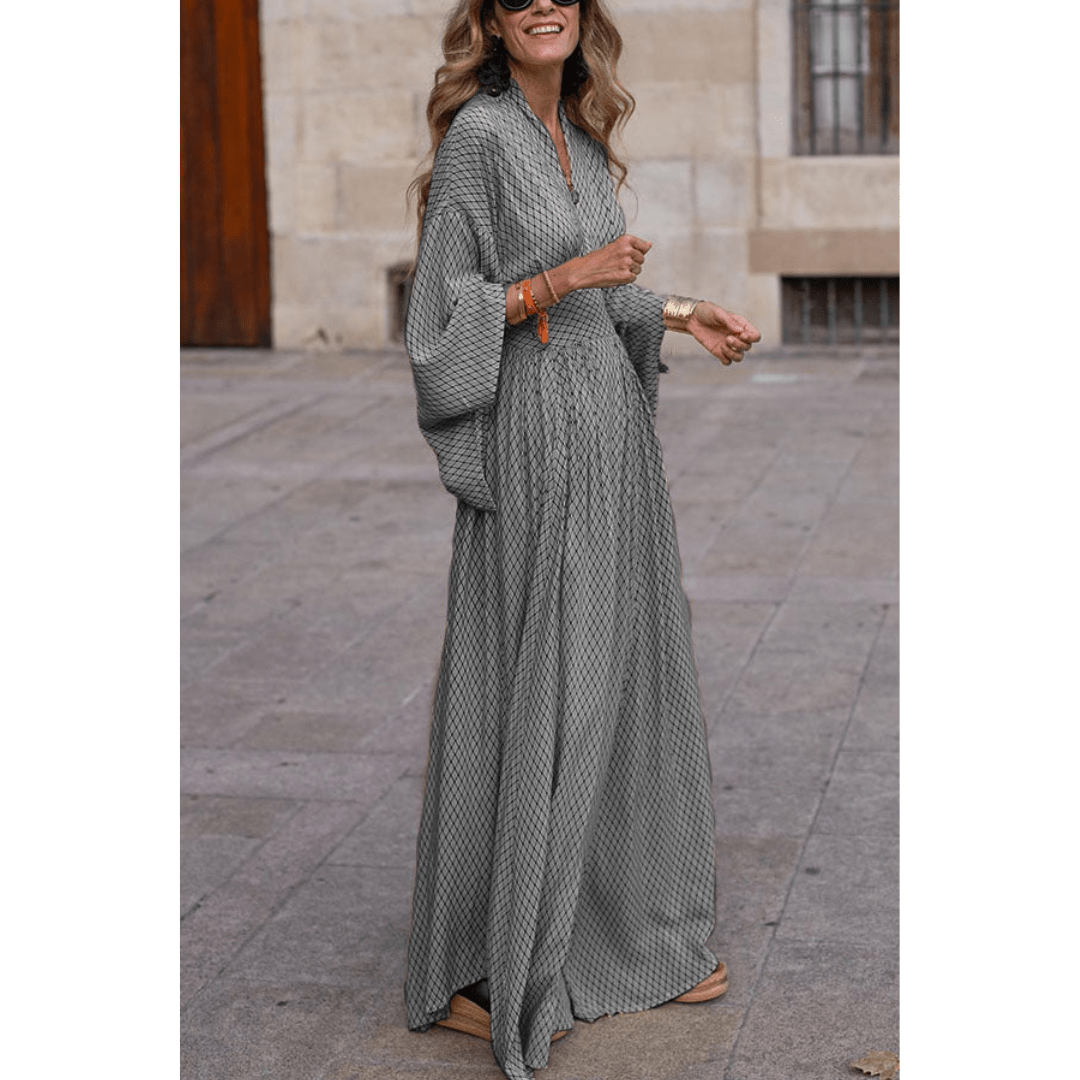 Maxikleid Pergewina im geometrischen Design