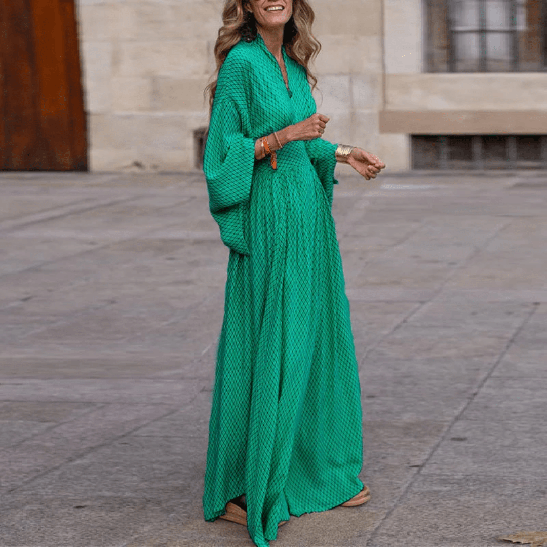 Maxikleid Pergewina im geometrischen Design
