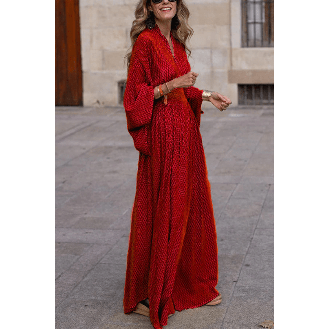 Maxikleid Pergewina im geometrischen Design
