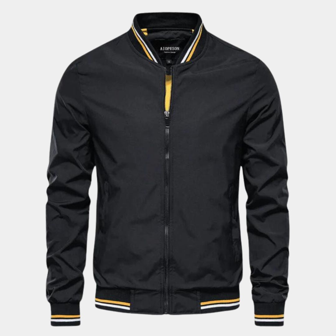 ModeGeist | Klassische Bomberjacke Polyester Militärgrün und Stilet