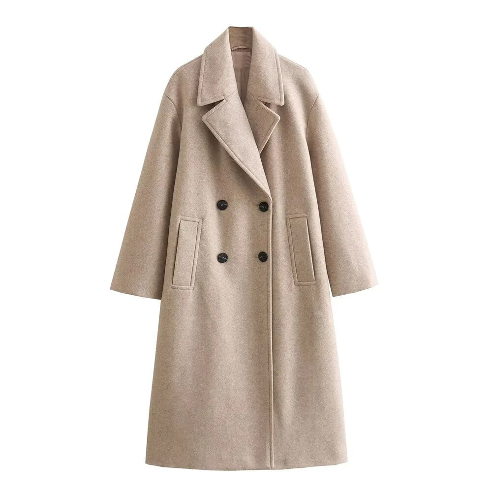 MODEGEIST Damen Klassischer Mantel Tailliert Warm Winter