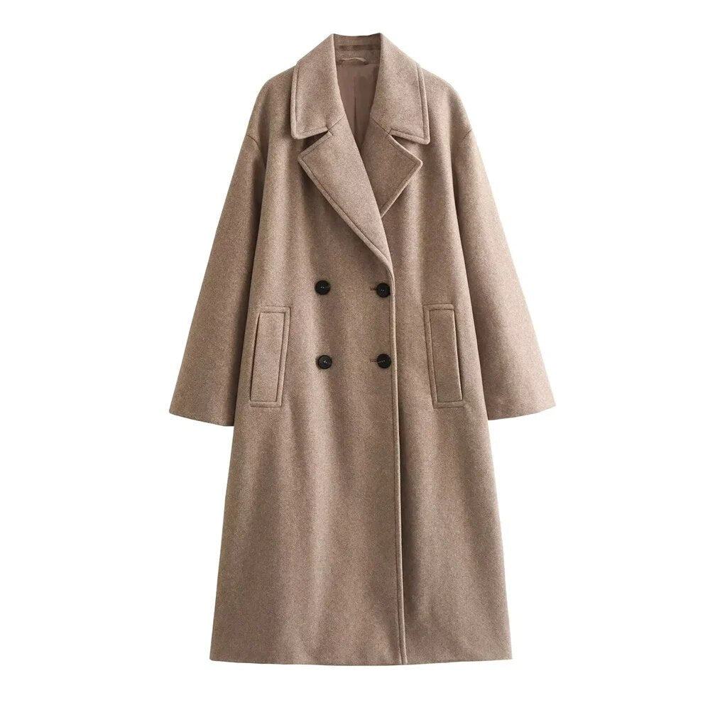 MODEGEIST Damen Klassischer Mantel Tailliert Warm Winter
