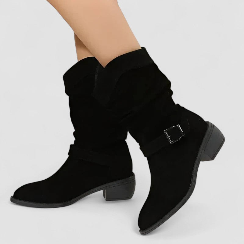 MODEGEIST Damen Orthopädische Stiefel Stützend Komfort Schwarz