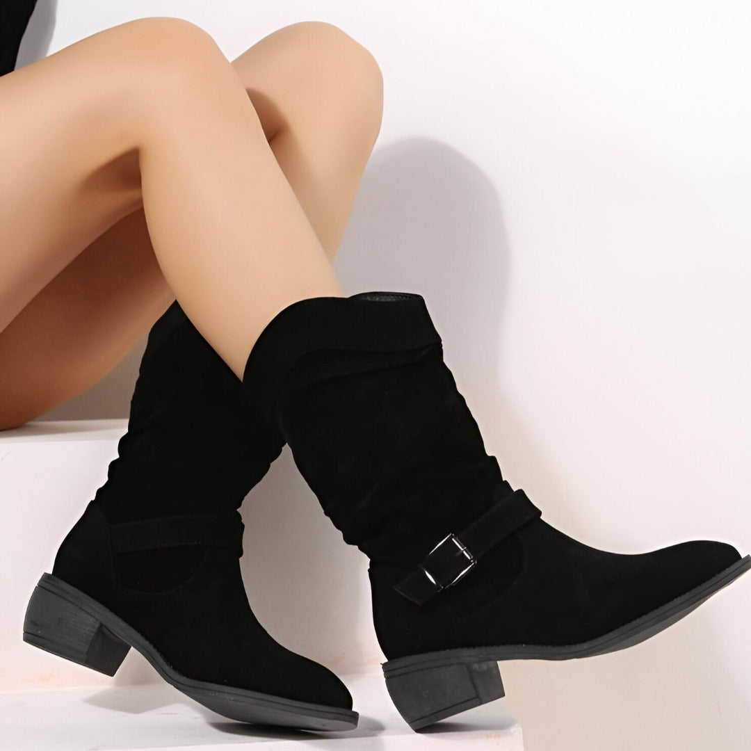 ModeGeist | Kunstleder-Stiefeletten für Frauen
