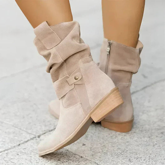 MODEGEIST Damen Stiefel weiche Sohlen bequeme Passform