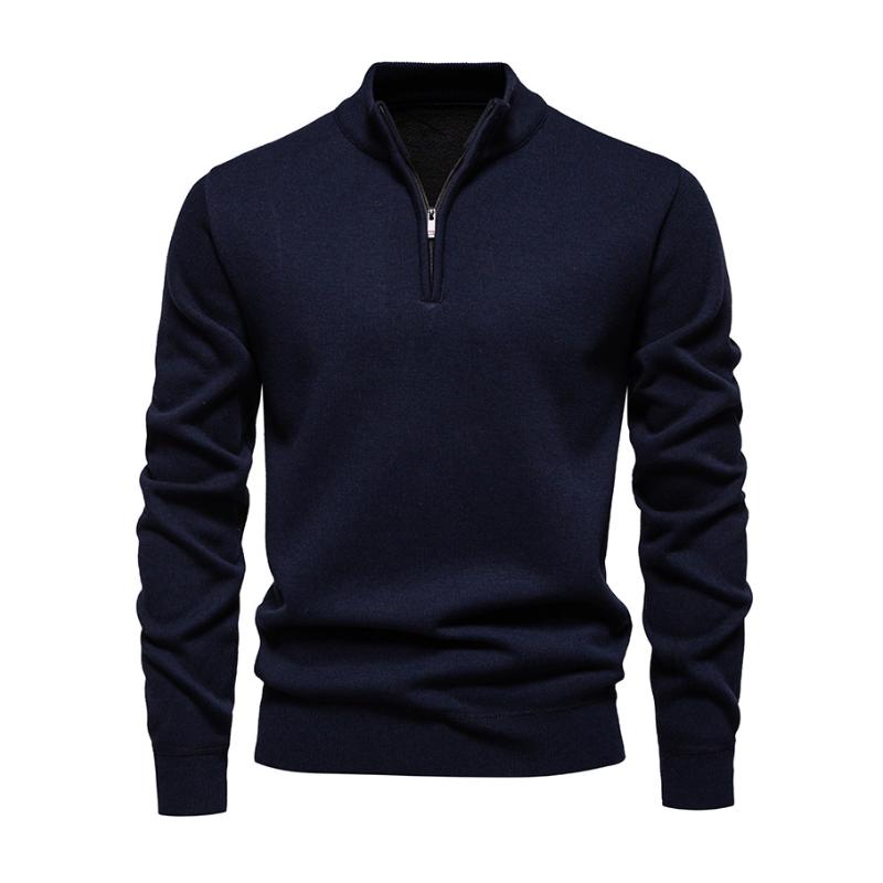 ModeGeist | Halb-zip Strickpullover Weich und Warm Zeitloses Design