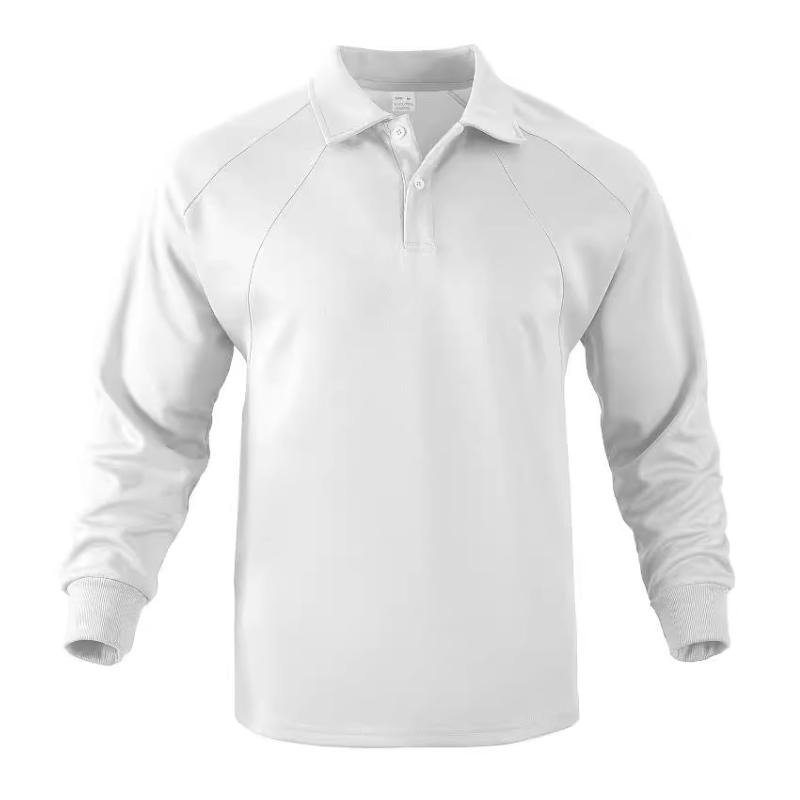 ModeGeist | Langärmliges Poloshirt Knopfverschluss Klassisch und Stilvoll