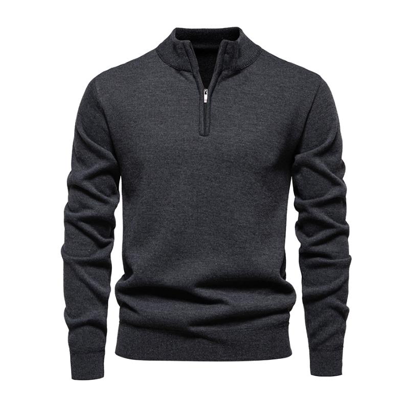 ModeGeist | Halb-zip Strickpullover Weich und Warm Zeitloses Design