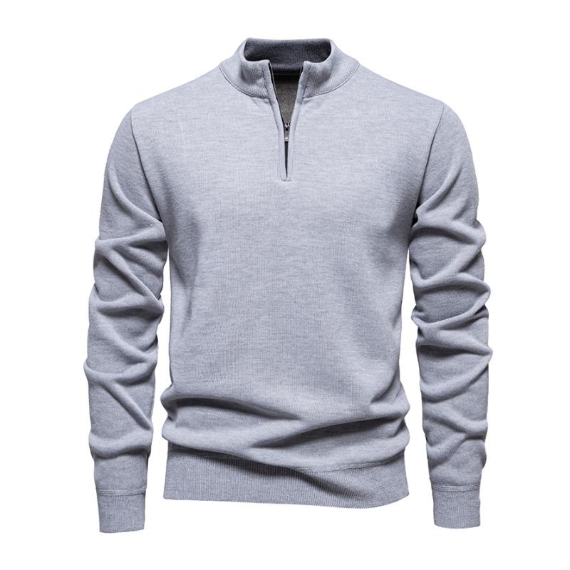 ModeGeist | Halb-zip Strickpullover Weich und Warm Zeitloses Design