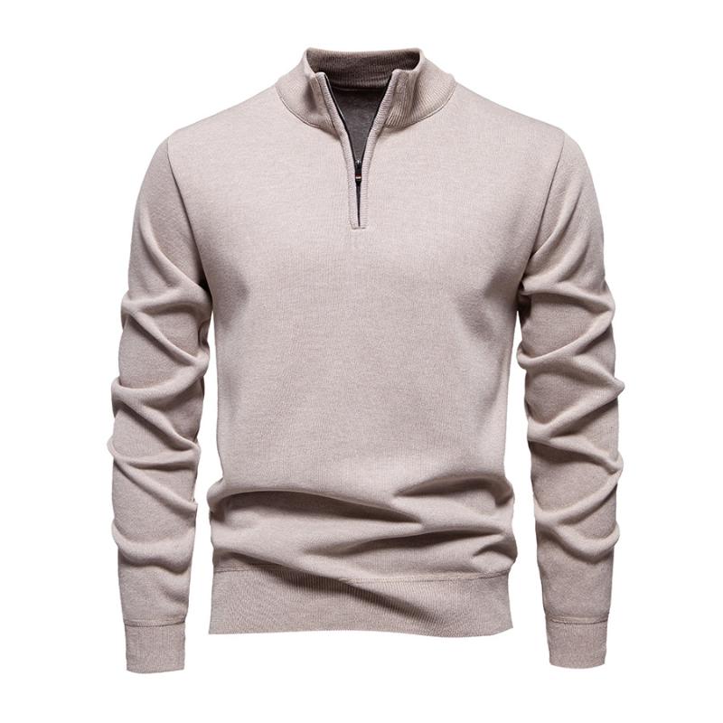 ModeGeist | Halb-zip Strickpullover Weich und Warm Zeitloses Design