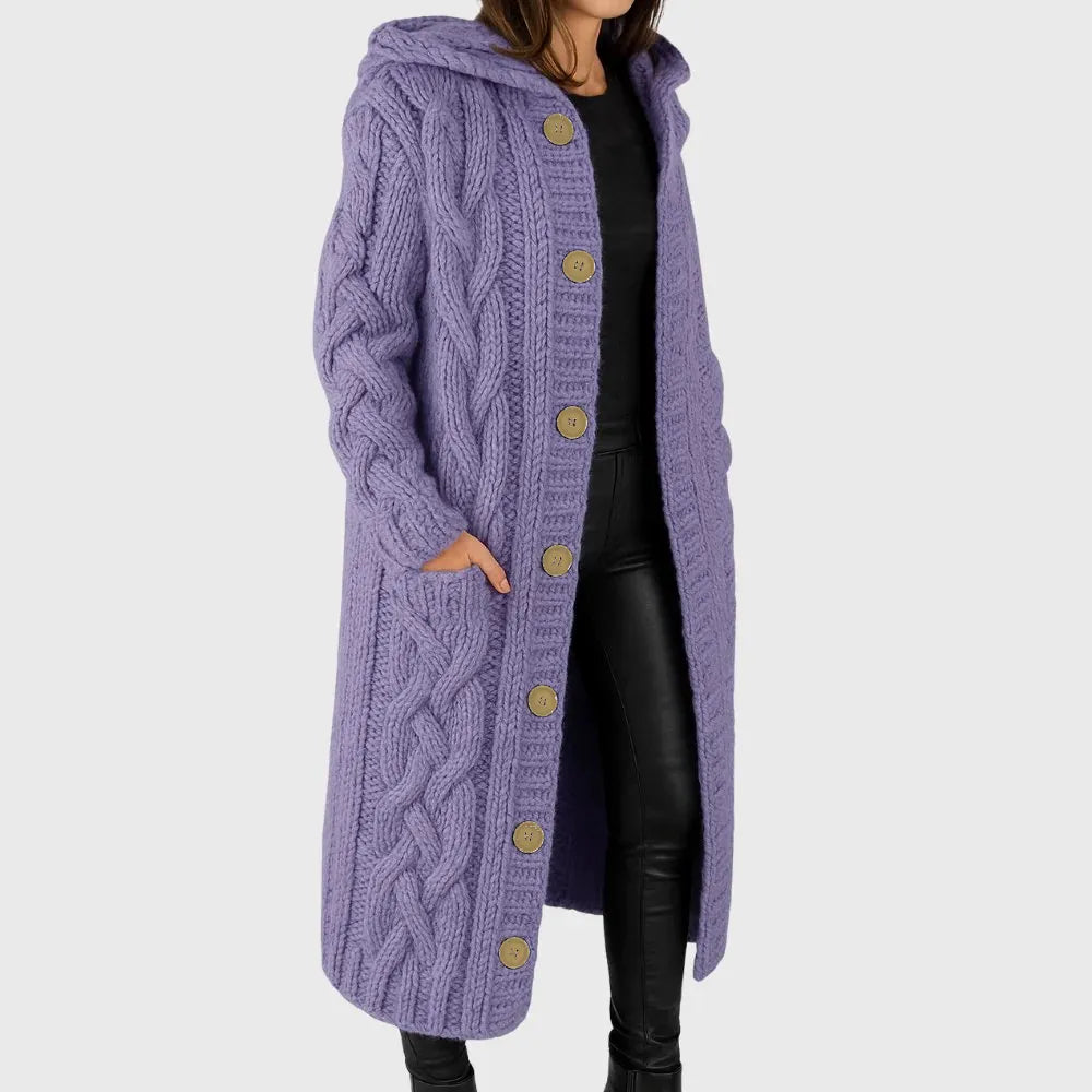 MODEGEIST Damen Mantel Warm Strukturiert Taschen Übergangsmantel