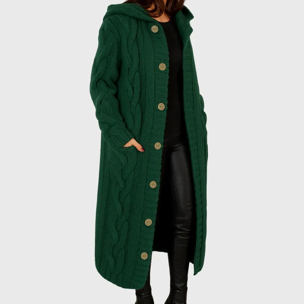 MODEGEIST Damen Mantel Warm Strukturiert Taschen Übergangsmantel