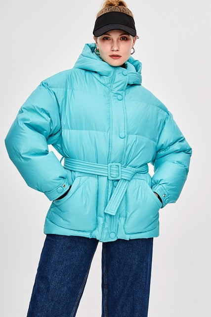 ModeGeist | Damen-Steppjacke mit Gürtel "Street Chic"
