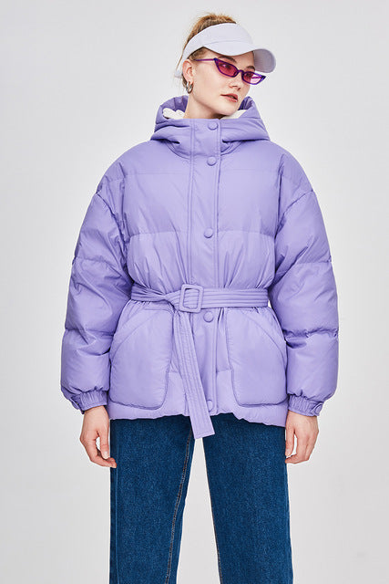 ModeGeist | Damen-Steppjacke mit Gürtel "Street Chic"