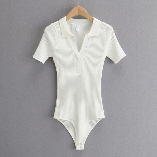 Raffinierter gestrickter Body - Dyann