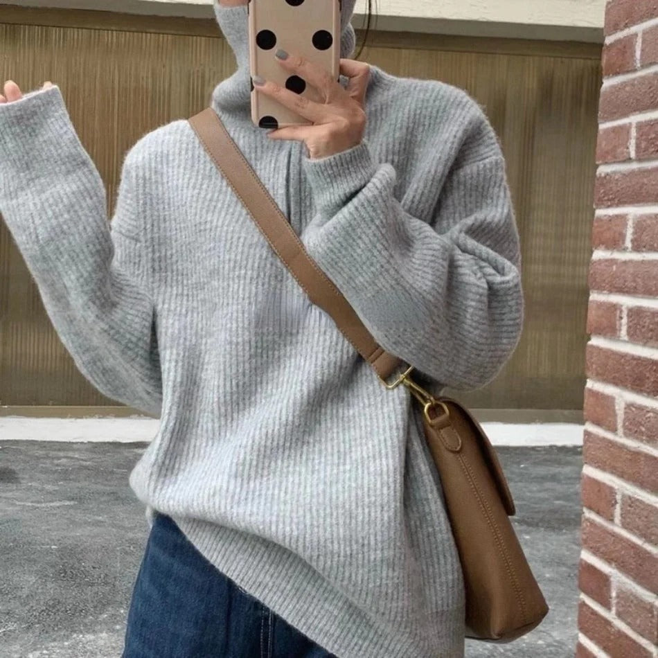 Mirabella Damen-Pullover, lässiger Halbzip