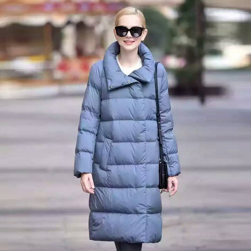 ModeGeist | Schick & Warm" langer gepolsterter Mantel mit großem Kragen