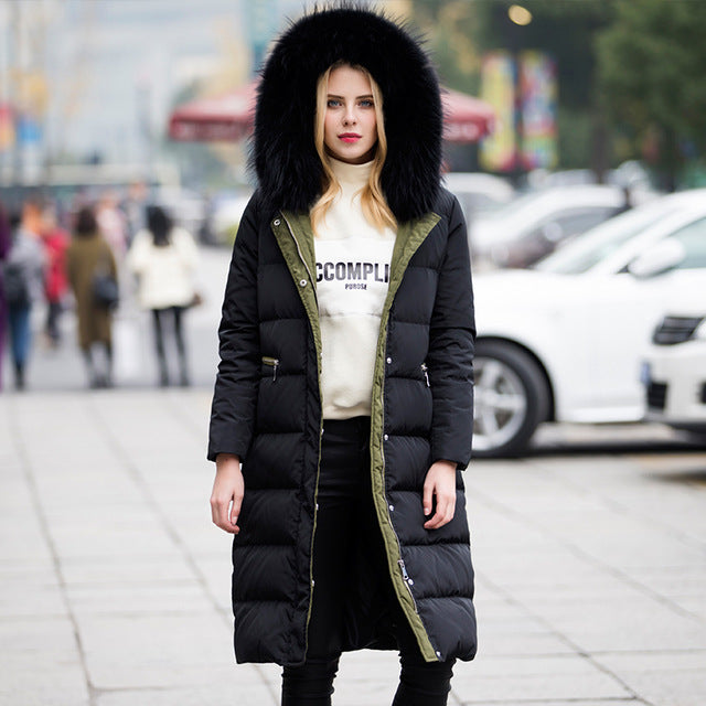 ModeGeist | Schicke lange Wärmejacke mit Kapuze